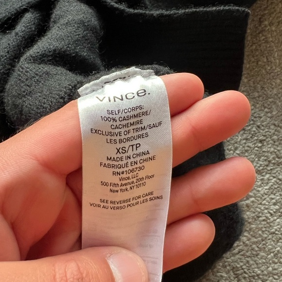 Vince Black Cashmere Turtleneck Pullover Sweater - Picture 3 of 4